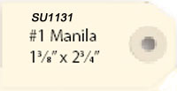 Blank Tags Manila SU1131 #1 Manila - Stock