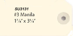 Blank Tags Manila SU3131 #3 Manila - Stock