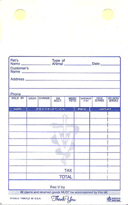 VT246 Veterinary Registar Form - Carbonless