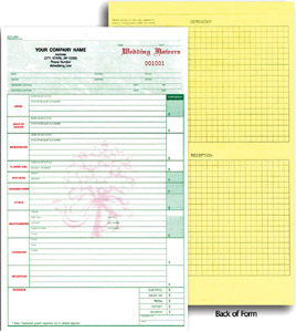 WFCC648 Wedding Flower Planning Form - Detached Carbonless