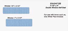 ENV947SS Double Window Inside Tint Laser and Continuous Self-Seal Envelope