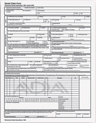 WADALCF2000 ADA 2000 Dental Claims Form - Laser