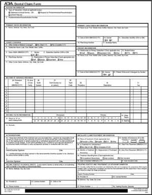 WADALCF2002 ADA 2002 Dental Claims Form - Laser