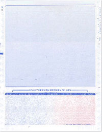 956C_R-199 Pressure Seal Mailer C Fold - Blue-Burgundy Prismatic - 28lb Laser Check Stock