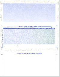 956Z_R-361 Pressure Seal Mailer Z Fold - Blue-Green Prismatic - 28lb Laser Check Stock