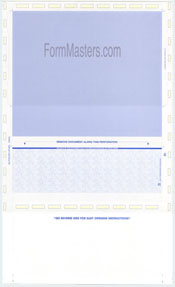 WLPSEZSTK14VBL Pressure Seal Mailer - EZ-Fold (Eccentric Uneven) - Blue - 28lb VOID Laser Check Stock