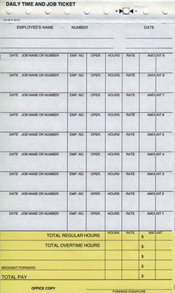 CA32D DAILY USE TIME TICKET