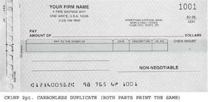 CK1NP - DISBURSEMENT ONE-WRITE CHECK