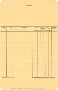 W50276L - PLAIN STATEMENT-LEDGER