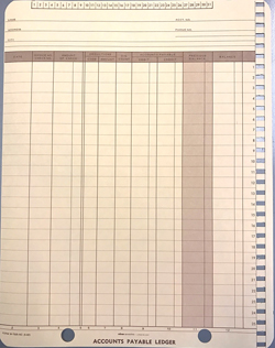 W7525NC ACCOUNTS PAYABLE LEDGER