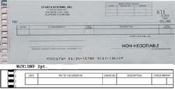 WCK1DNP CASH DISBURSEMENT ONE-WRITE CHECK - DUPLICATE