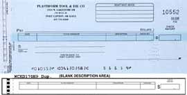 WCKD170NP CASH DISBURSEMENT ONE-WRITE CHECK