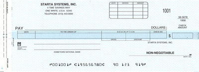 WCKD190M CASH DISBURSEMENT ONE-WRITE CHECK