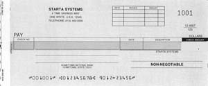 WCKD5D CASH DISBURSEMENT ONE-WRITE CHECK