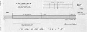 WCKD9D CASH DISBURSEMENT ONE-WRITE CHECK