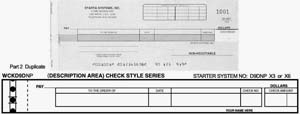 WCKD9DNP CASH DISBURSEMENT ONE-WRITE CHECK