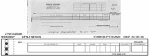 WCKD9NP CASH DISBURSEMENT ONE-WRITE CHECK