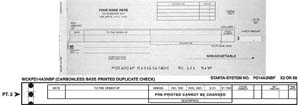 WCKPD14A3NBP COMB DISB-PAYROLL ONE-WRITE CHECK