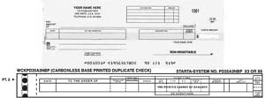 WCKPD35A3NBP COMB DISB-PAYROLL ONE-WRITE CHECK