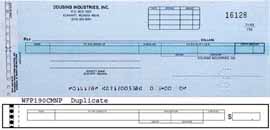 WFP190CMNP CASH DISBURSEMENT ONE-WRITE CHECK