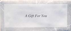 WGCENV GIFT CERTIFICATE ENVELOPE