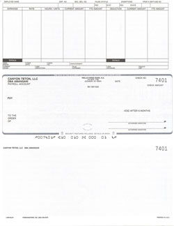 LR9016 Laser Payroll Check