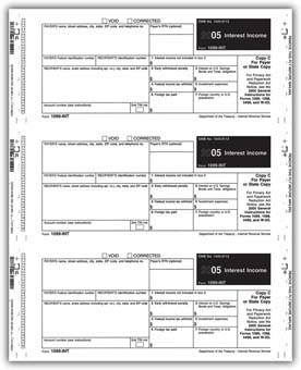 TF2131  Continuous 1099 Interest Self-Mailer Tax Forms - Carbon