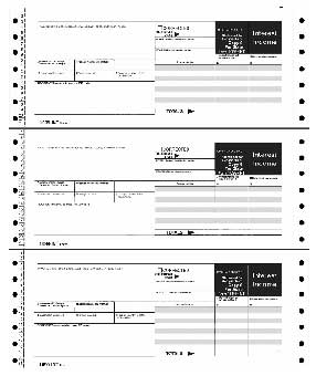 TF2176  Continuous 1099 Interest Multi Account Self-Mailer Tax Forms - Carbon