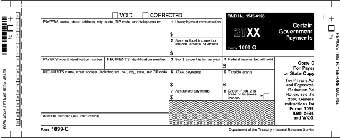 TF2653  Continuous 1099-G Self-Mailer Tax Forms - Carbon