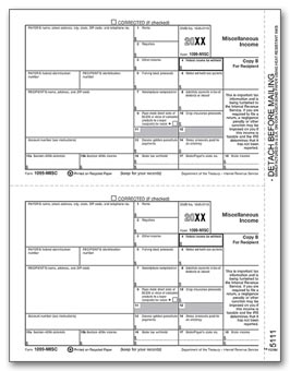 TF5111  1099 Miscellaneous Income, Receipt Copy B