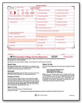 TF5200  W-3 Transmittal Laser Form