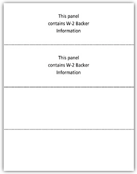 TF5208 W-2  4-UP Blank Horizontal Perf Laser Tax Form