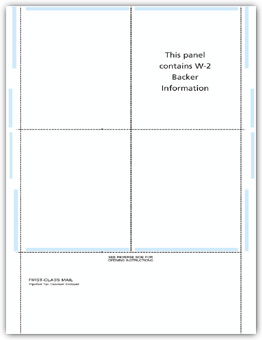 TF5225  W-2  4-Up Laser Pressure Seal Tax Forms - Blank