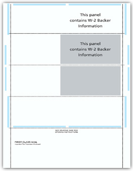 TF5227  W-2  4-Up Laser Horizoltal Pressure Seal Tax Forms - Blank