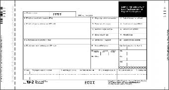 TF7005  Contiunuous W-2 0ne-Wide Self-Mailer Tax Forms - Carbonless