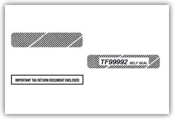 TF99992 W-2  Magnetic Media 4-Up Laser Form Double Window Self-Seal Tax Envelope